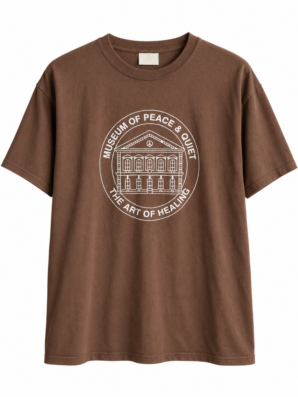 Museum of Peace & Quiet Brown Graphic T-Shirt "The Art of Healing" Size L